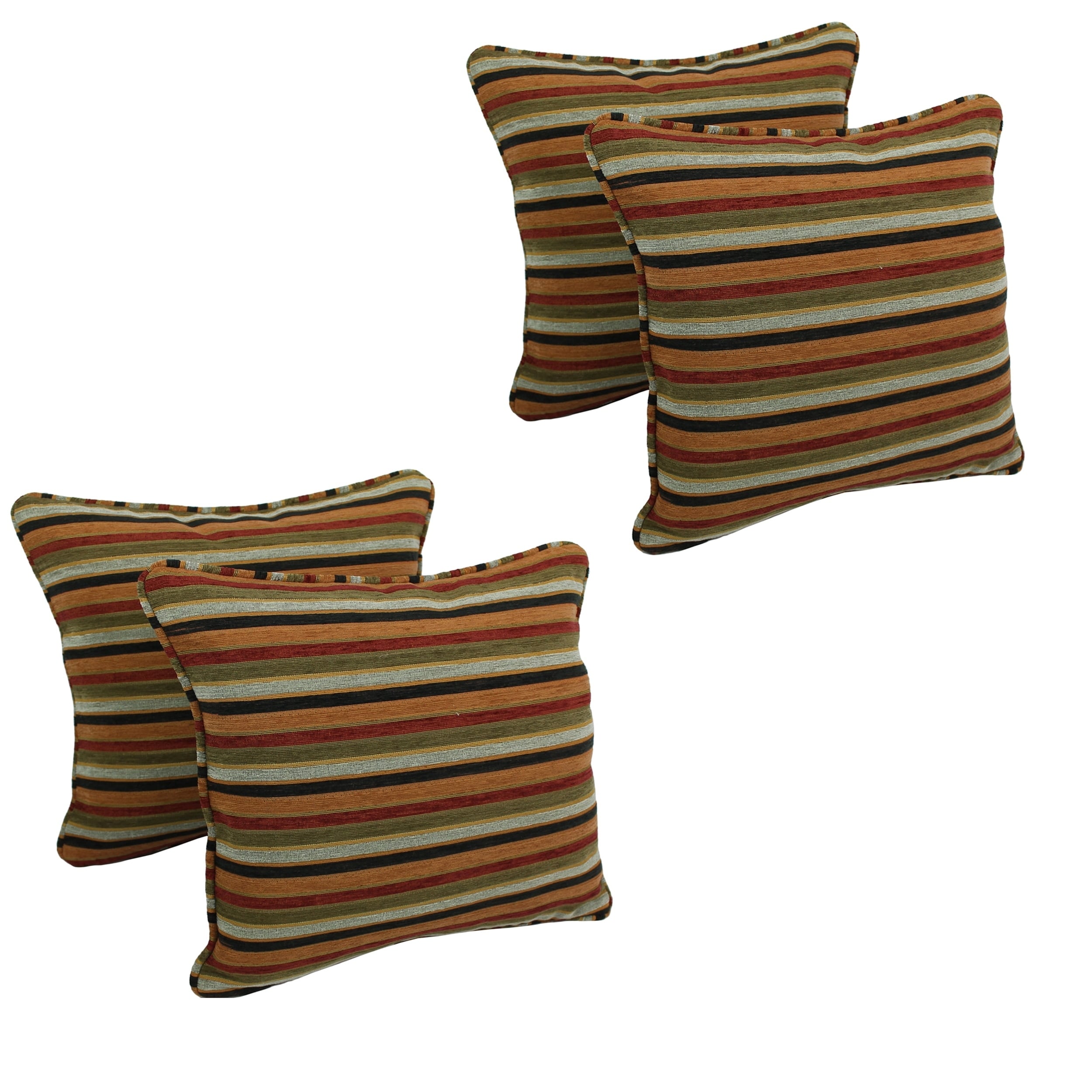 Blazing Needles 17 Inch Chenille Throw Pillows Set Of 4