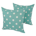 Blazing Needles Polka Dot 17 Inch Indoor Outdoor Throw Pillow Set Of 2