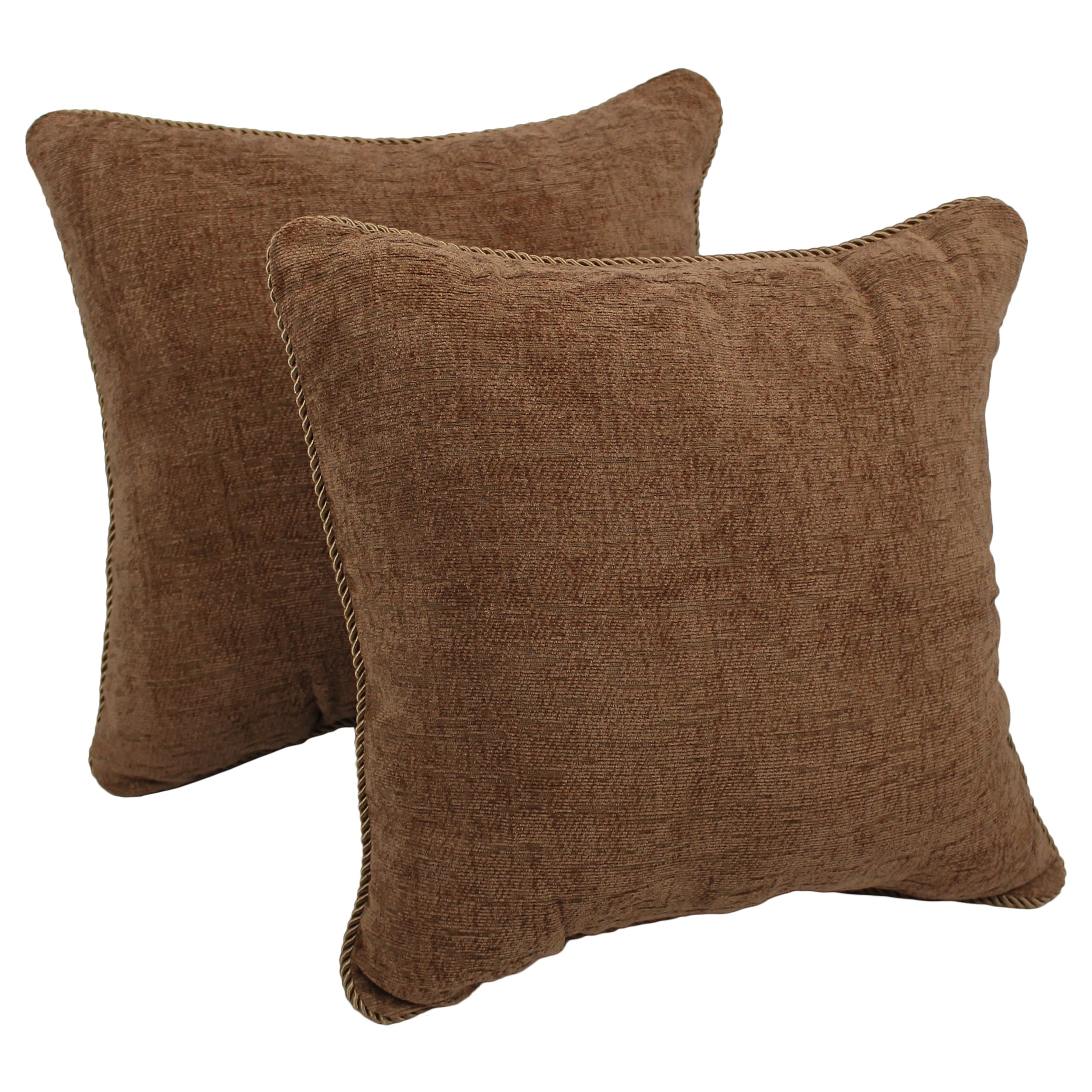 Blazing Needles 18 Inch Chenille Corded Throw Pillow Set Of 2