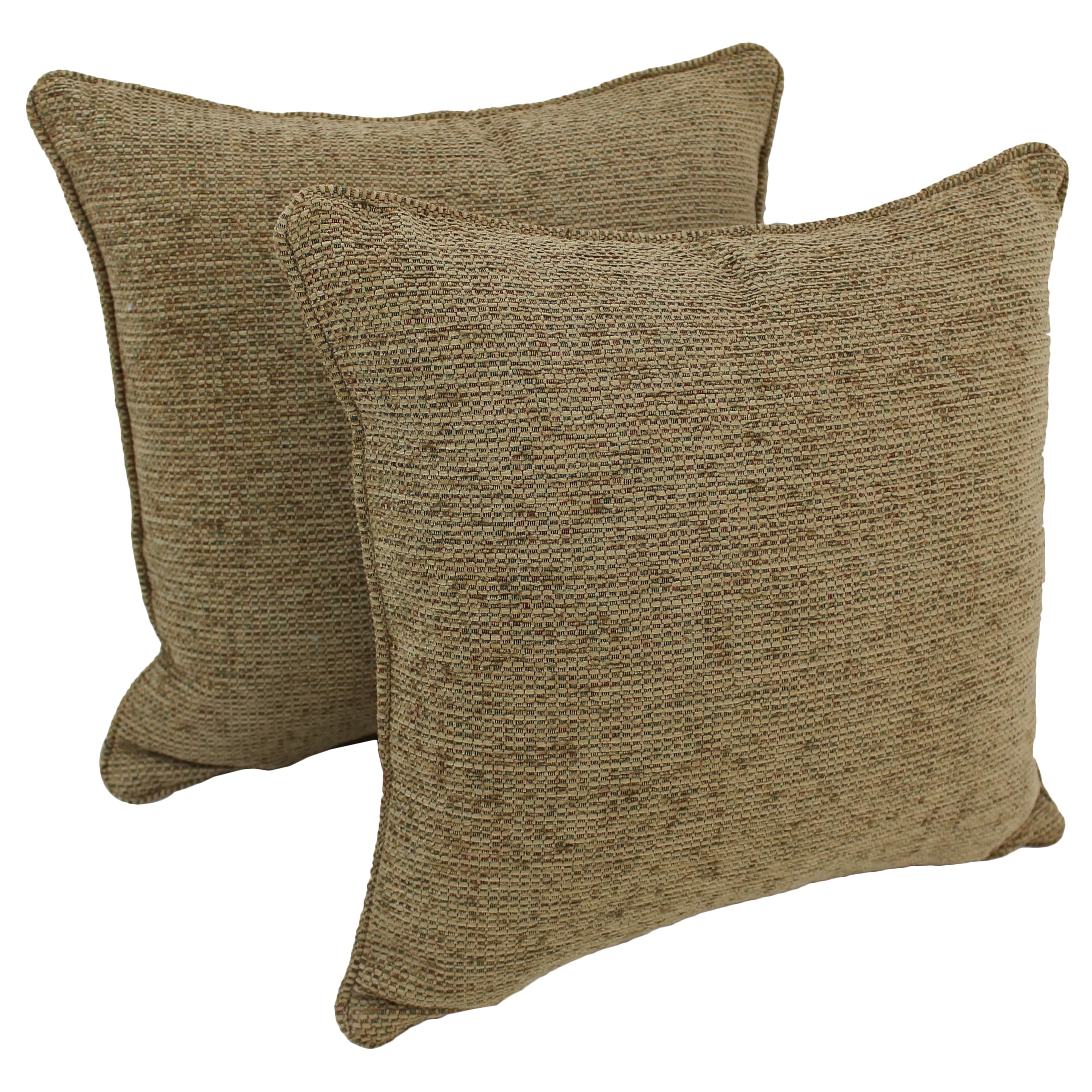 Blazing Needles 18 Inch Corded Hawthorne Multi Jacquard Chenille Throw Pillows Set Of 2