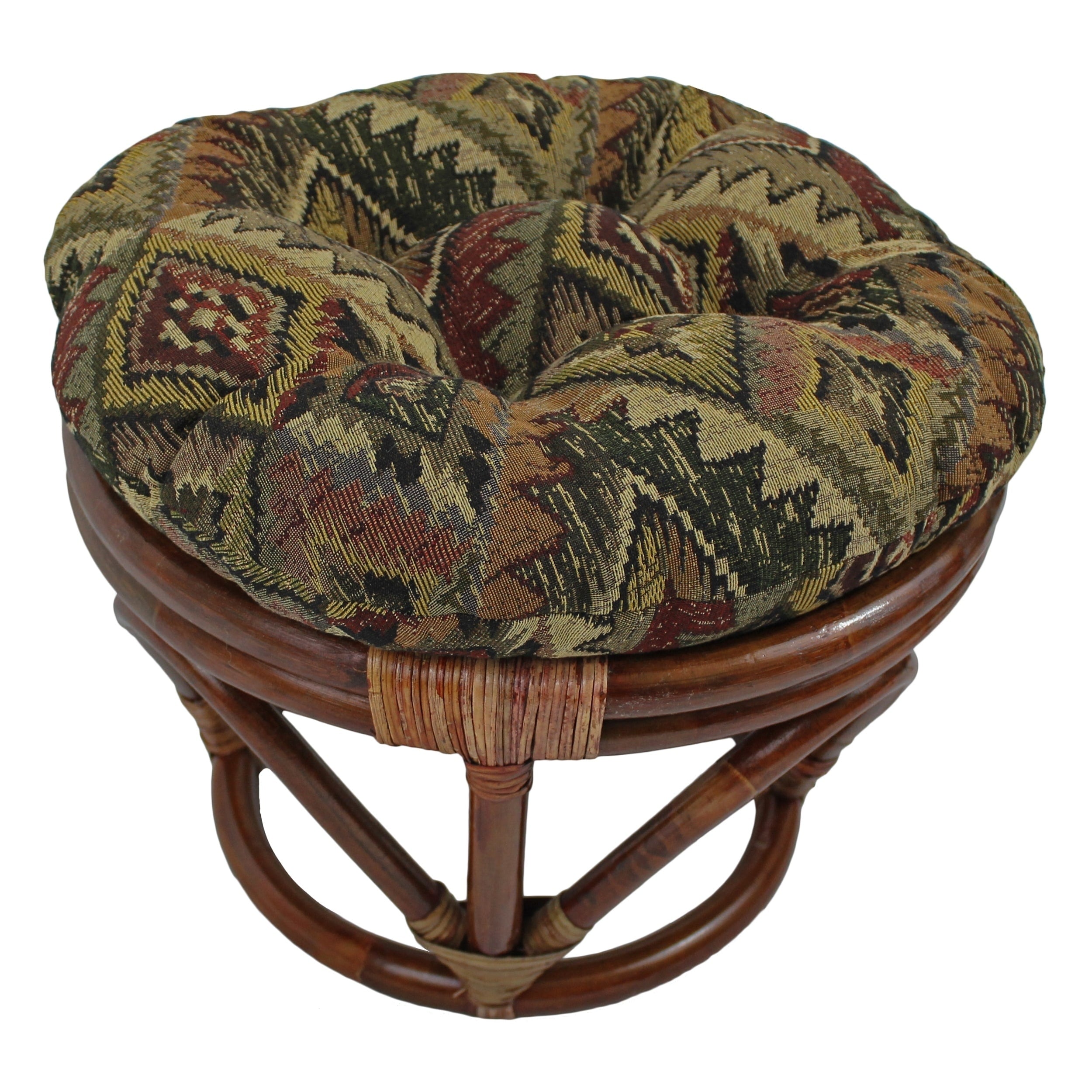 Blazing Needles 18 Inch Tapestry Footstool Cushion Footstool Not Included