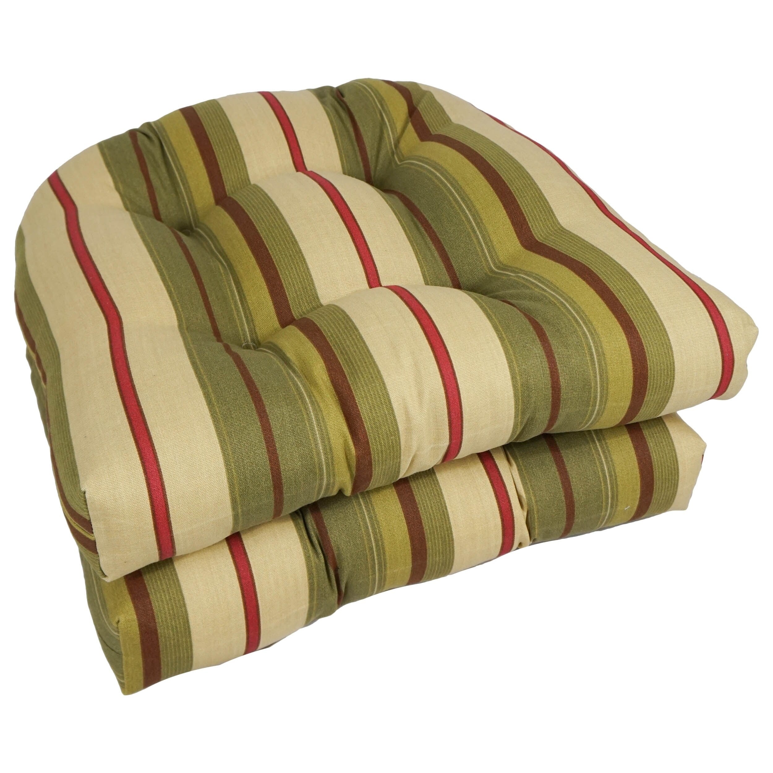 Blazing Needles 19 Inch All Weather U Shape Chair Cushion Set Of 2