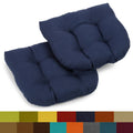 All Weather Uv Resistant U Shaped Outdoor Chair Cushions Set Of 2