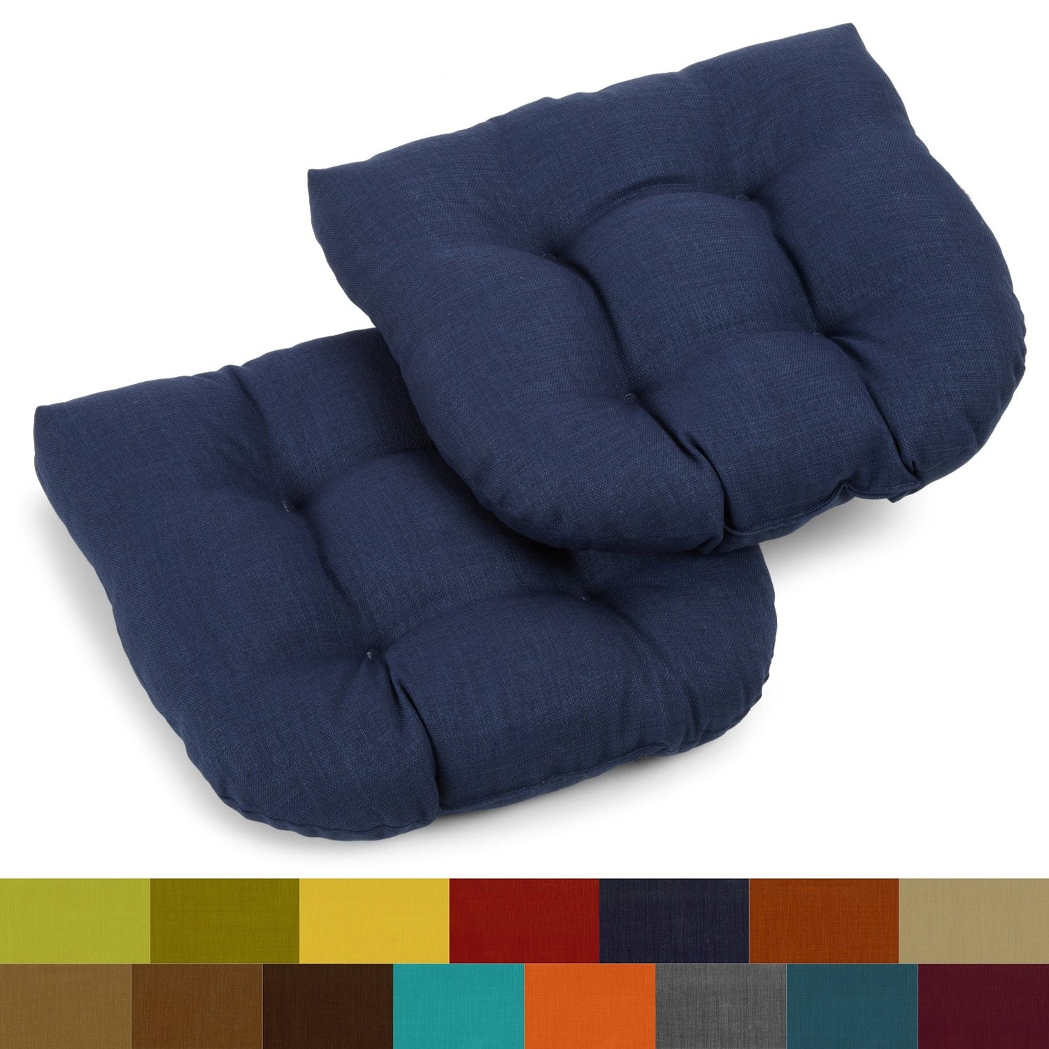 All Weather Uv Resistant U Shaped Outdoor Chair Cushions Set Of 2