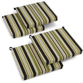 Blazing Needles Floral Stripe 19 Inch Square Spun Poly Outdoor Cushions Set Of 4
