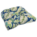 19 Inch U Shaped Spun Polyester Outdoor Tufted Dining Chair Cushion