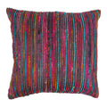 Blazing Needles 20 Inch Black Rainbow Yarn Threading Throw Pillow
