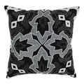 Blazing Needles 20 Inch Symmetrical Floral Beaded Throw Pillow