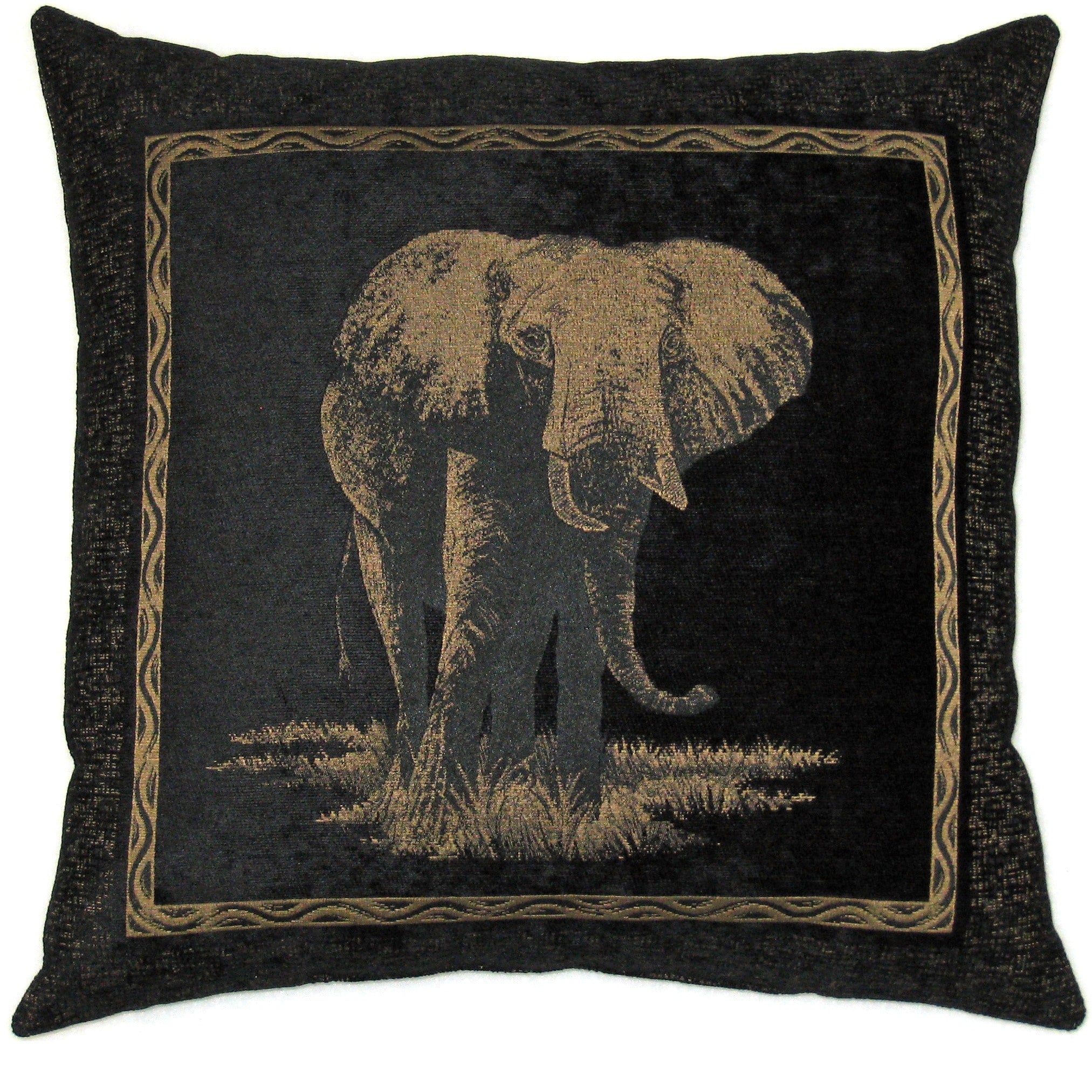 Blazing Needles 25 Inch Premium Chenille Elephant Pillow