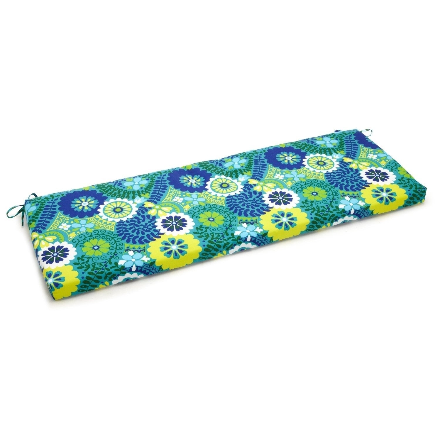 Blazing Needles 57 Inch All Weather Floral Bench Cushion