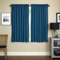 Blazing Needles Twill 63 Inch X 52 Inch Curtain Panels Set Of 2