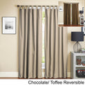 Blazing Needles 84 Inch Twill Insulated Blackout Two Tone Reversible Curtain Panel Pair 52 X 84