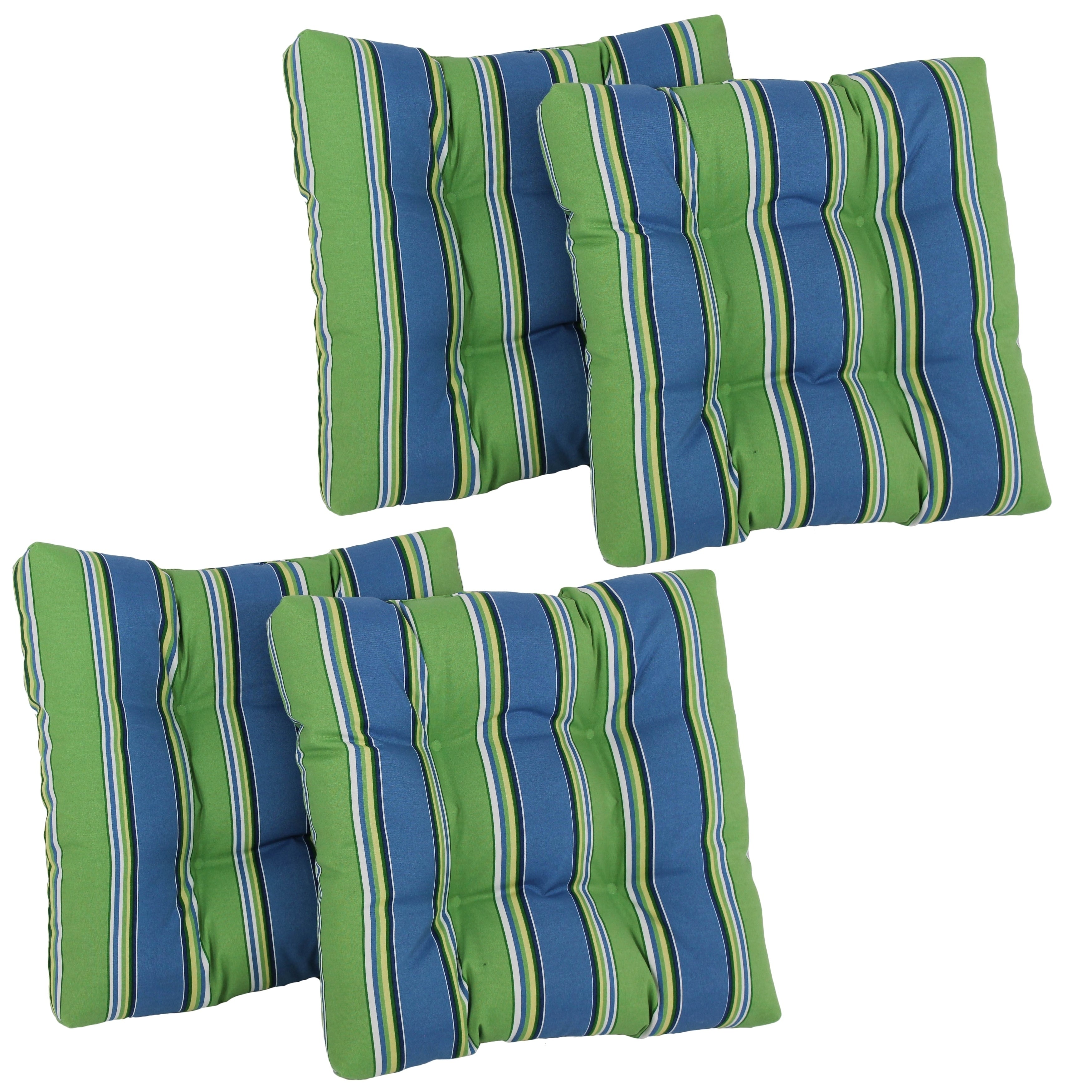 Blazing Needles All Weather Square Outdoor Chair Cushions Set Of 4