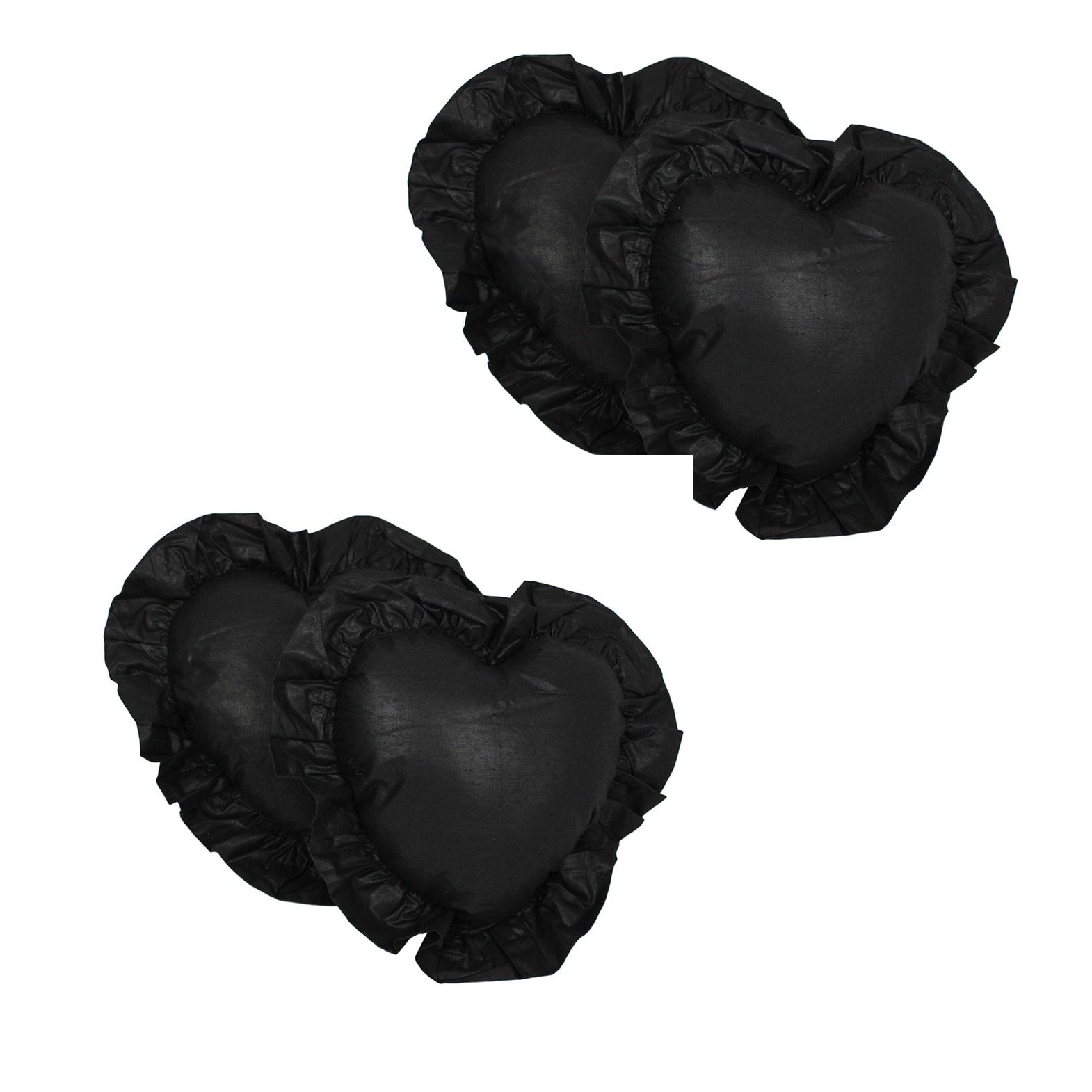 Blazing Needles Chintz 12 Inch Heart Throw Pillows Set Of 4
