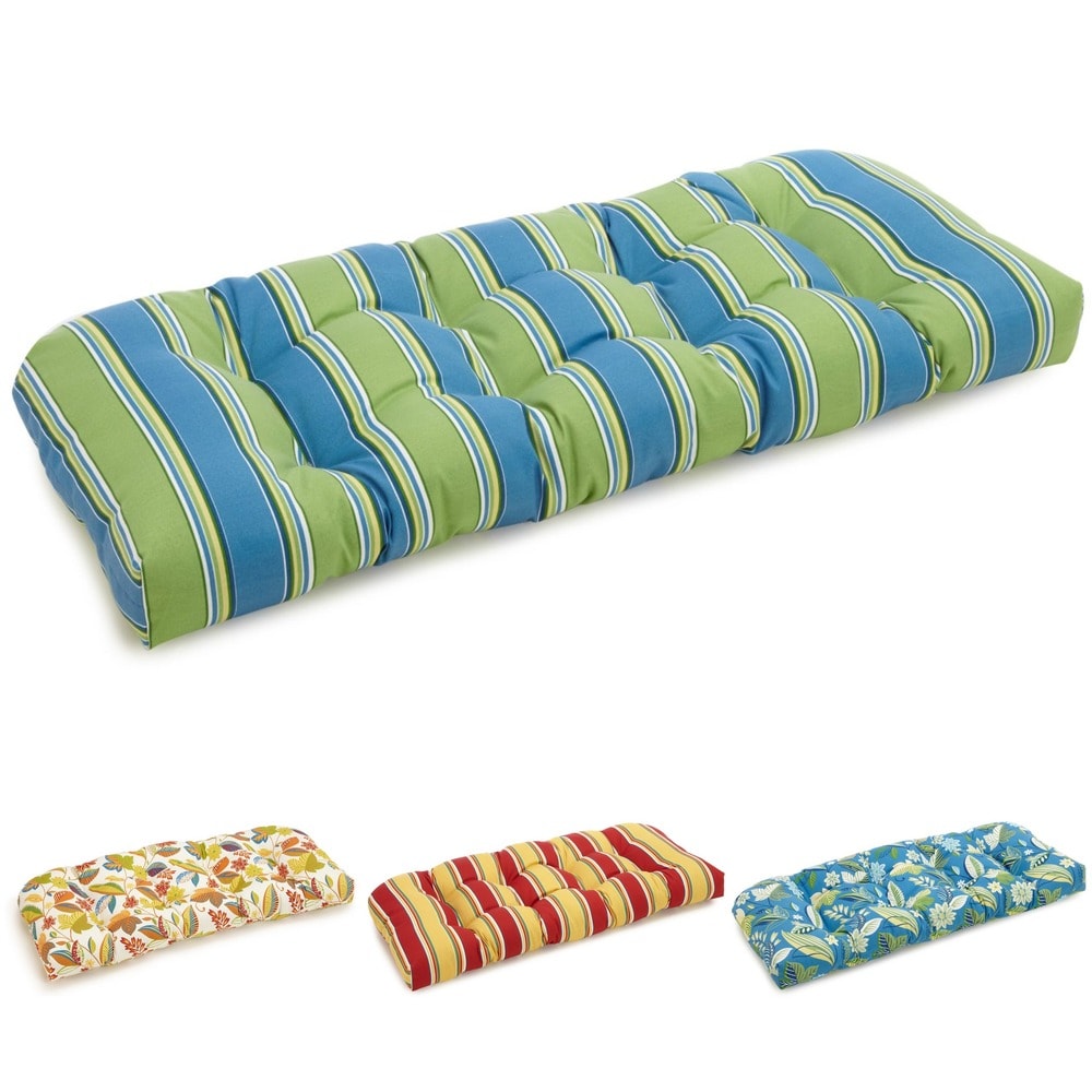 Blazing Needles 42 Inch Indoor Outdoor U Shape Bench Cushion