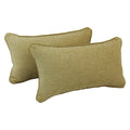 Blazing Needles Corded Macaroon Jacquard Chenille Rectangular Throw Pillows Set Of 2
