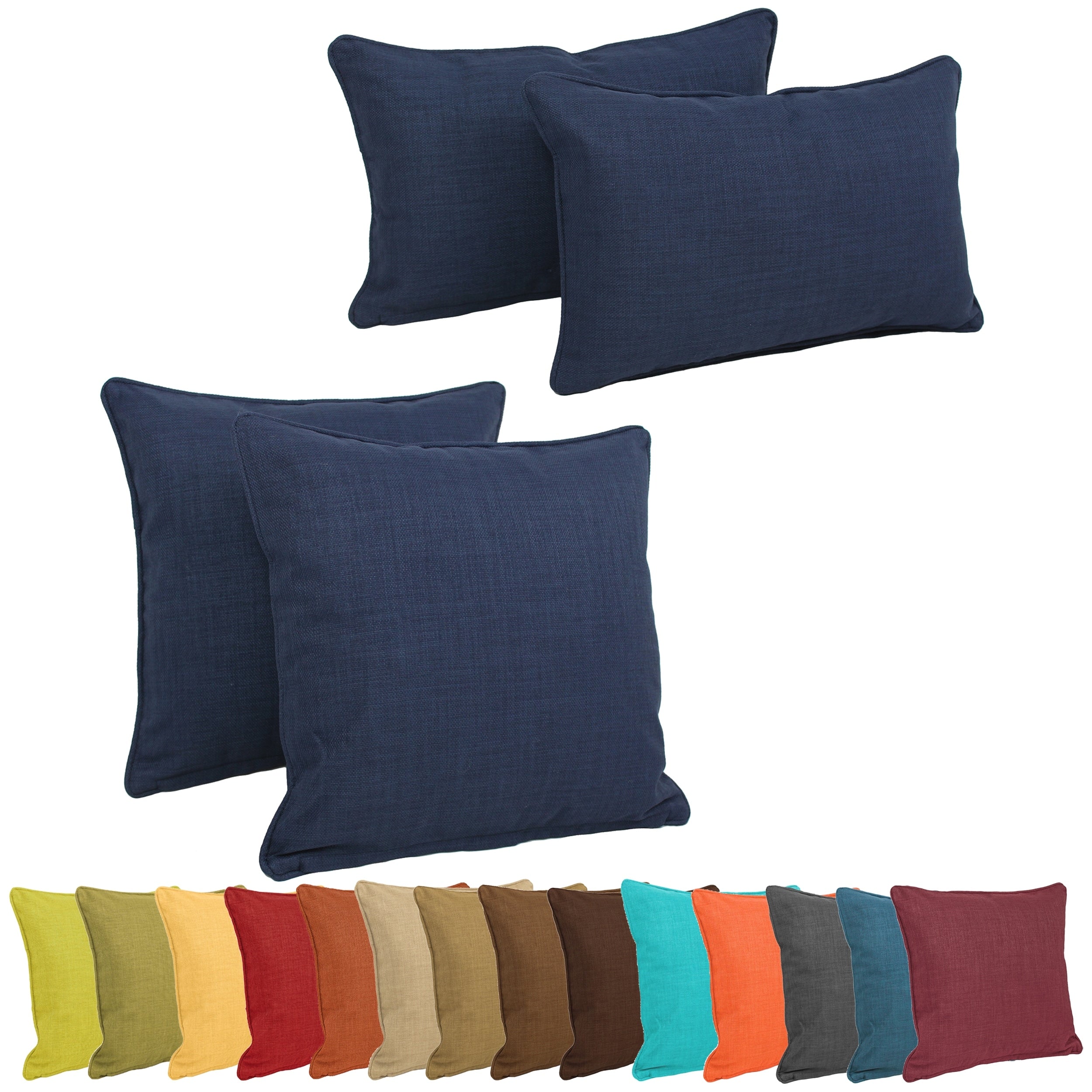 Blazing Needles Delaney Indoor Outdoor Throw Pillow Set Set Of 4