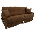 Blazing Needles Full Size Microsuede Futon Slip Cover Set