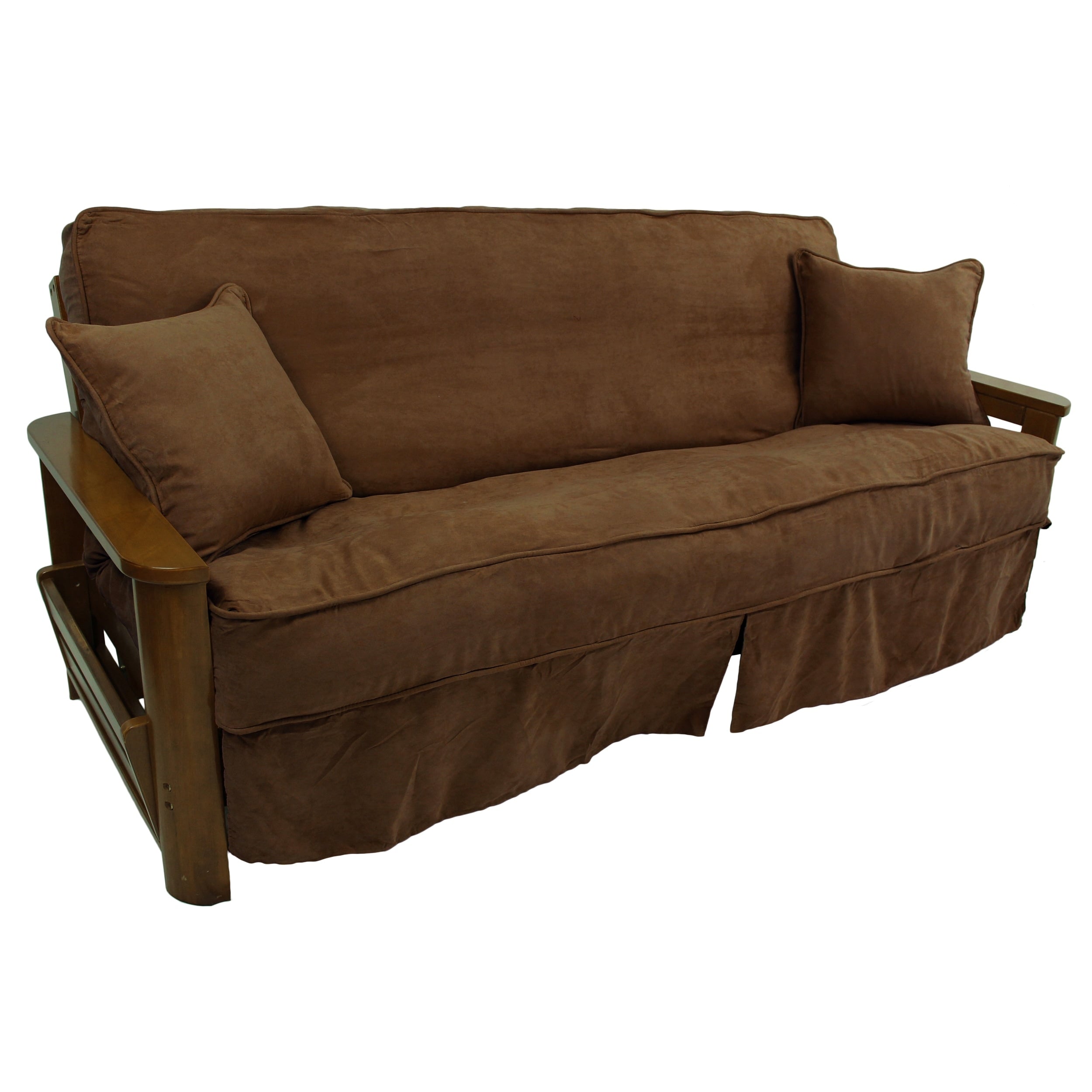 Blazing Needles Full Size Microsuede Futon Slip Cover Set