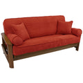 Blazing Needles Full Size 5 Piece Microsuede Futon Cover Set Full