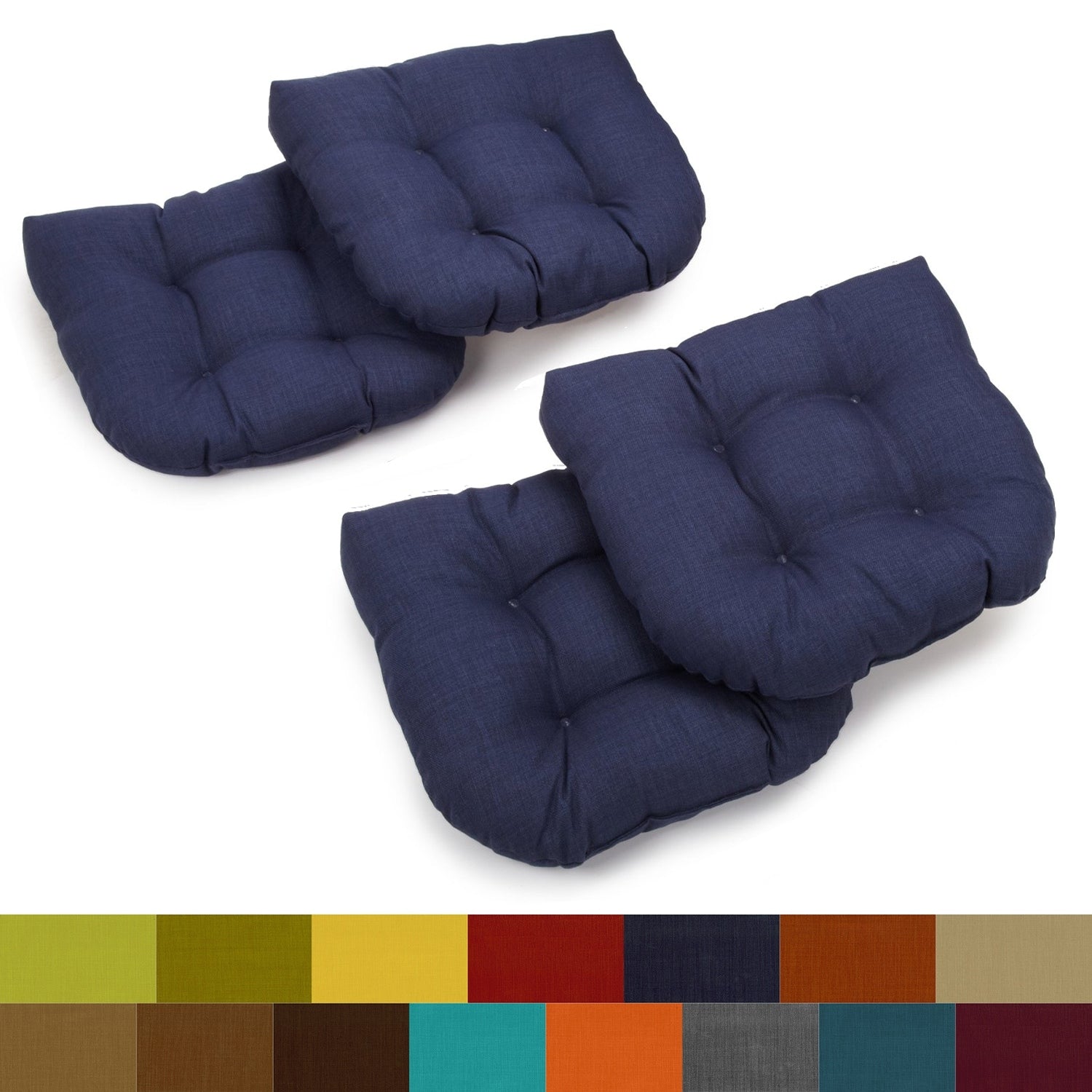 Blazing Needles 19 Inch Indoor Outdoor Chair Cushion Set Of 4 19 X 19