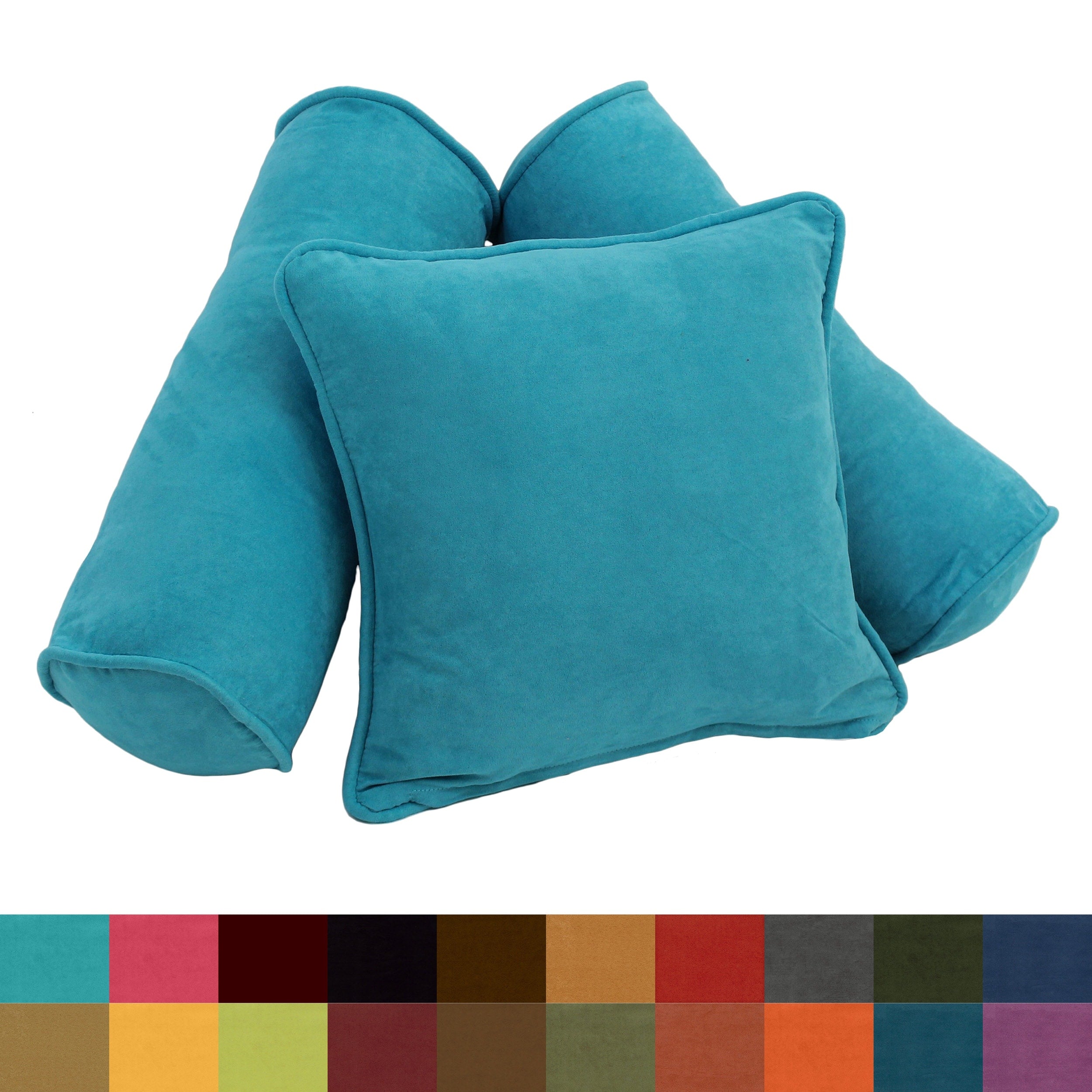 Blazing Needles Microsuede Pillow Set Of 3