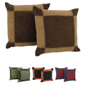 Blazing Needles Patchwork Micro Suede Throw Pillows Set Of 2