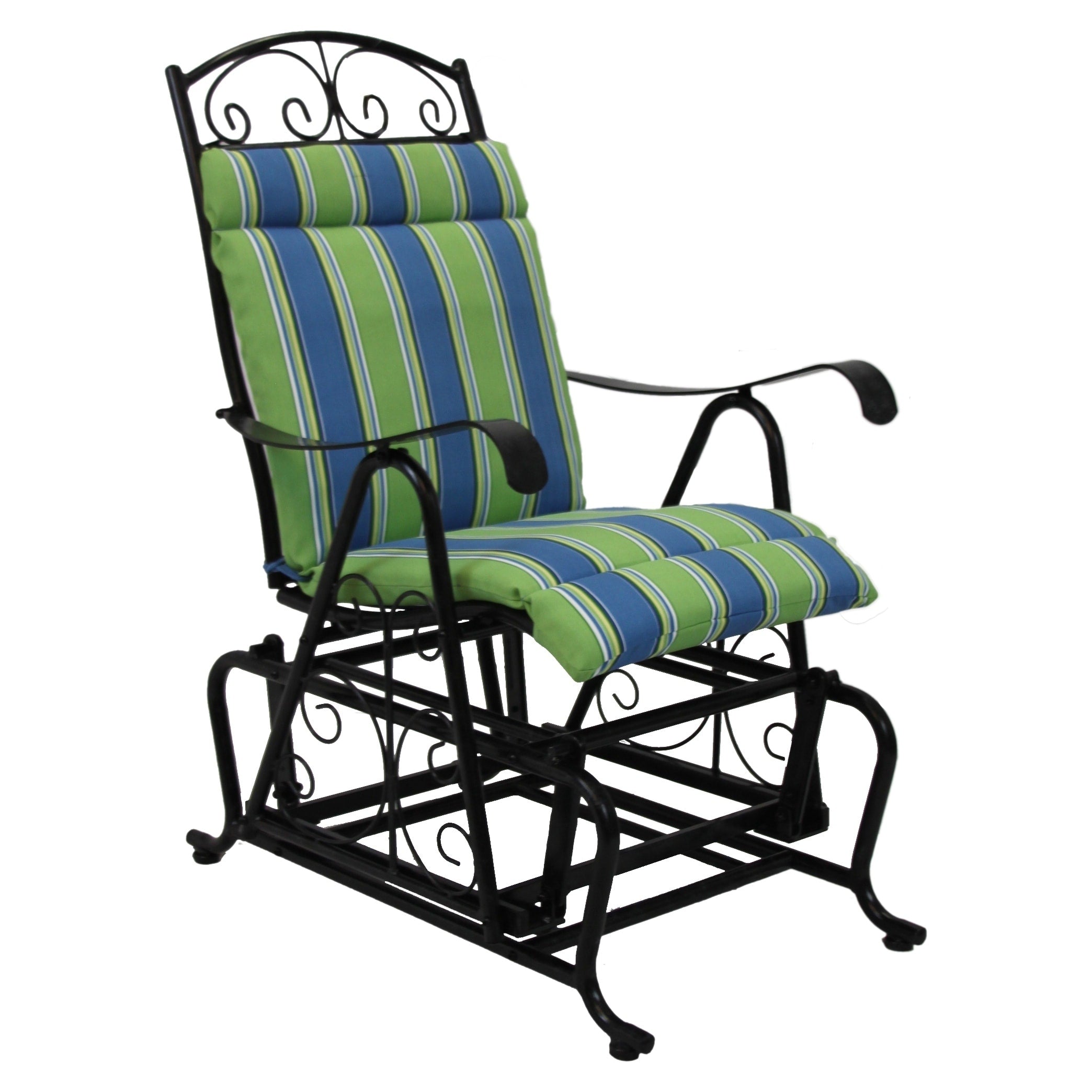 Blazing Needles Patterned All Weather Outdoor Single Glider Chair Cushion 43 X 20