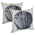 Solarium Shell 17 Inch Indoor Outdoor Throw Pillow Set Of 2 17