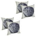 Solarium Shell 17 Inch Indoor Outdoor Throw Pillow Set Of 4 17
