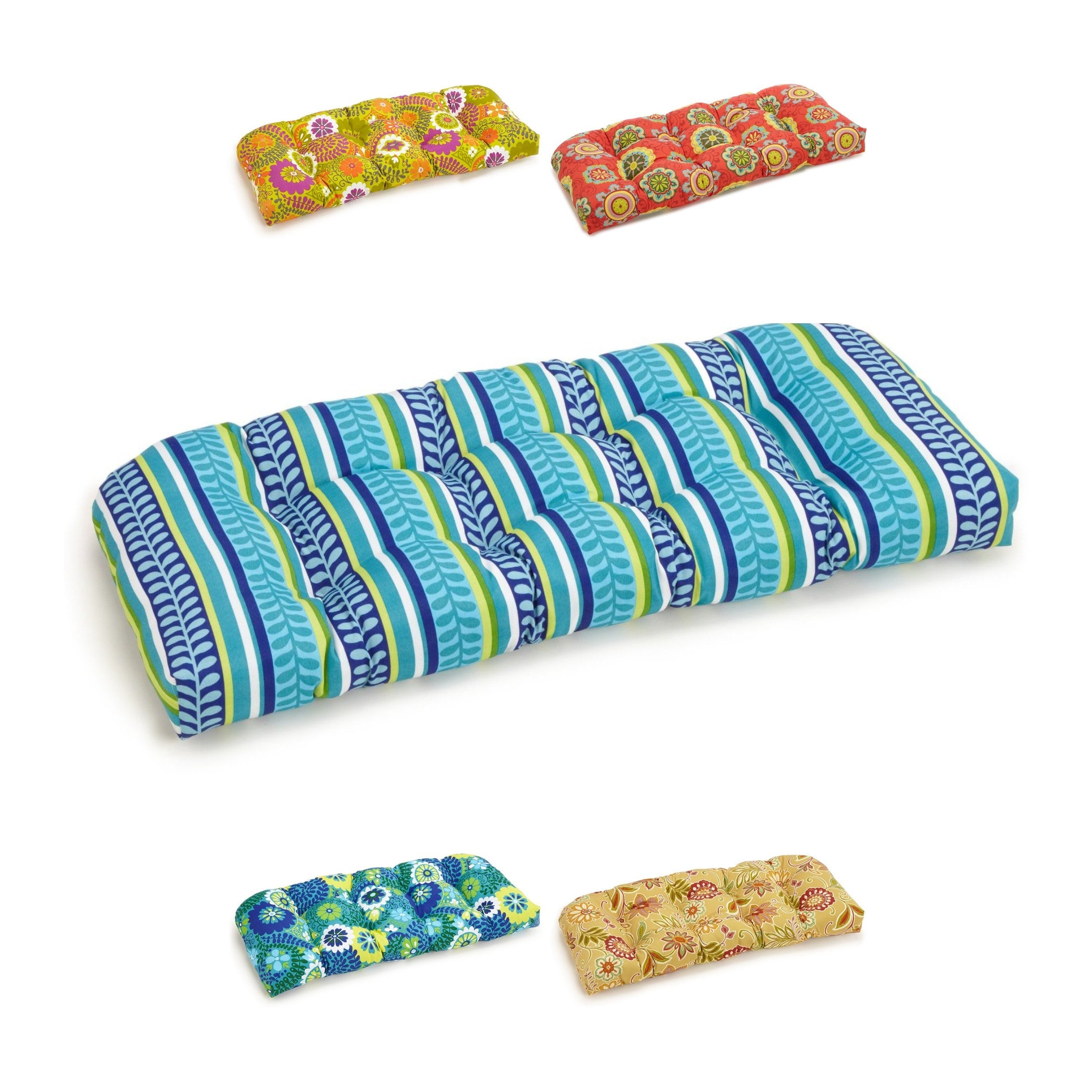 Blazing Needles 42 Inch All Weather U Shape Bench Cushion 19 X 42