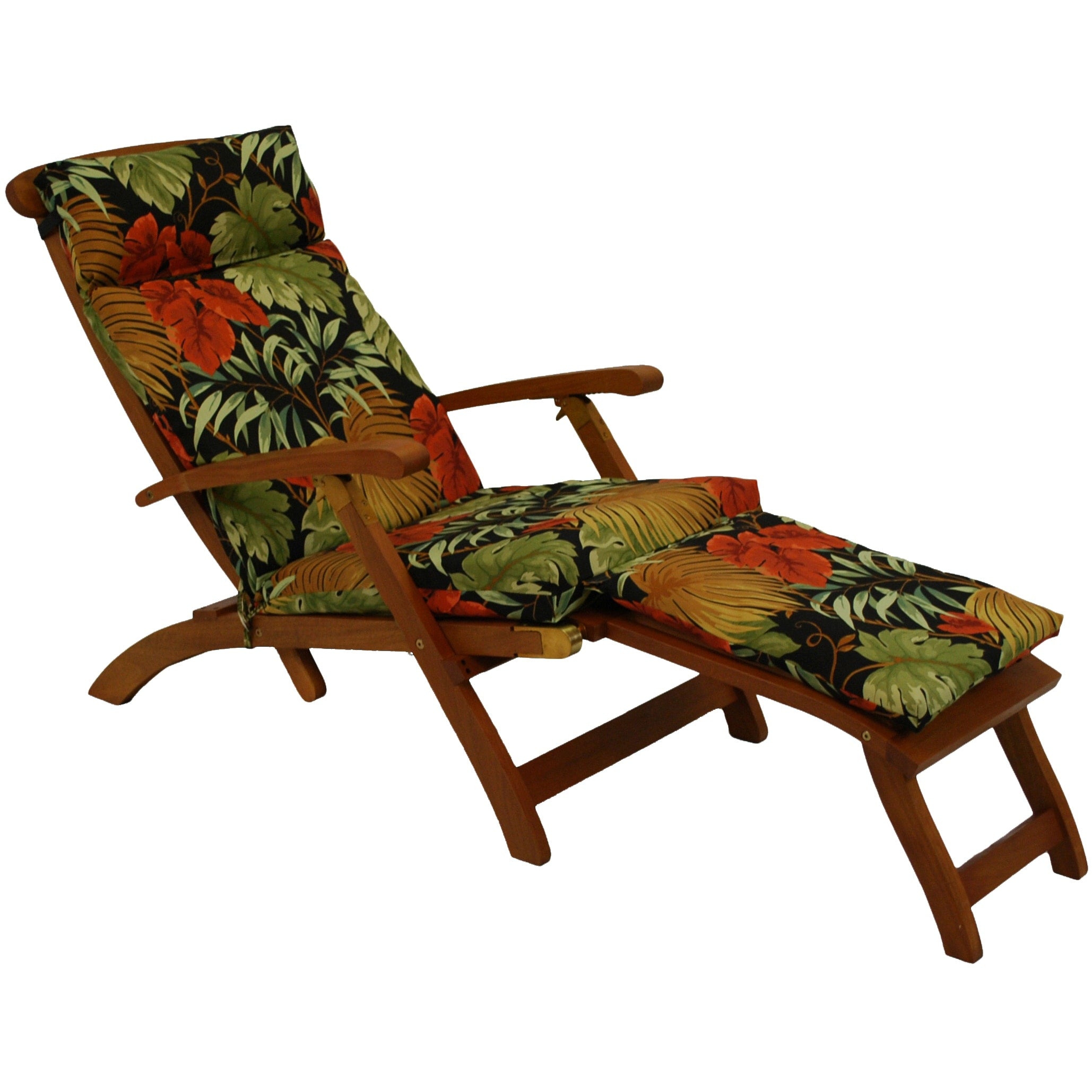 Blazing Needles Steamer Deck Outdoor Lounger Cushion