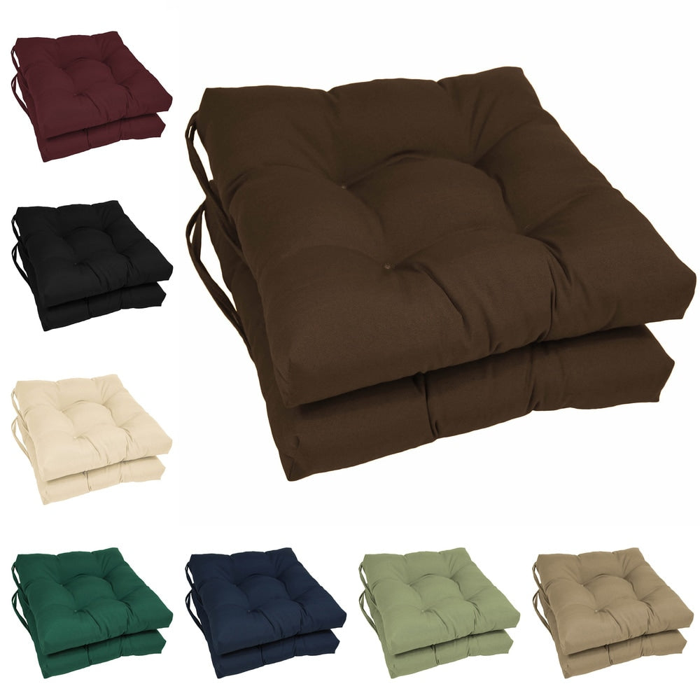 Blazing Needles 16 Inch Dining Chair Cushion Set Of 2