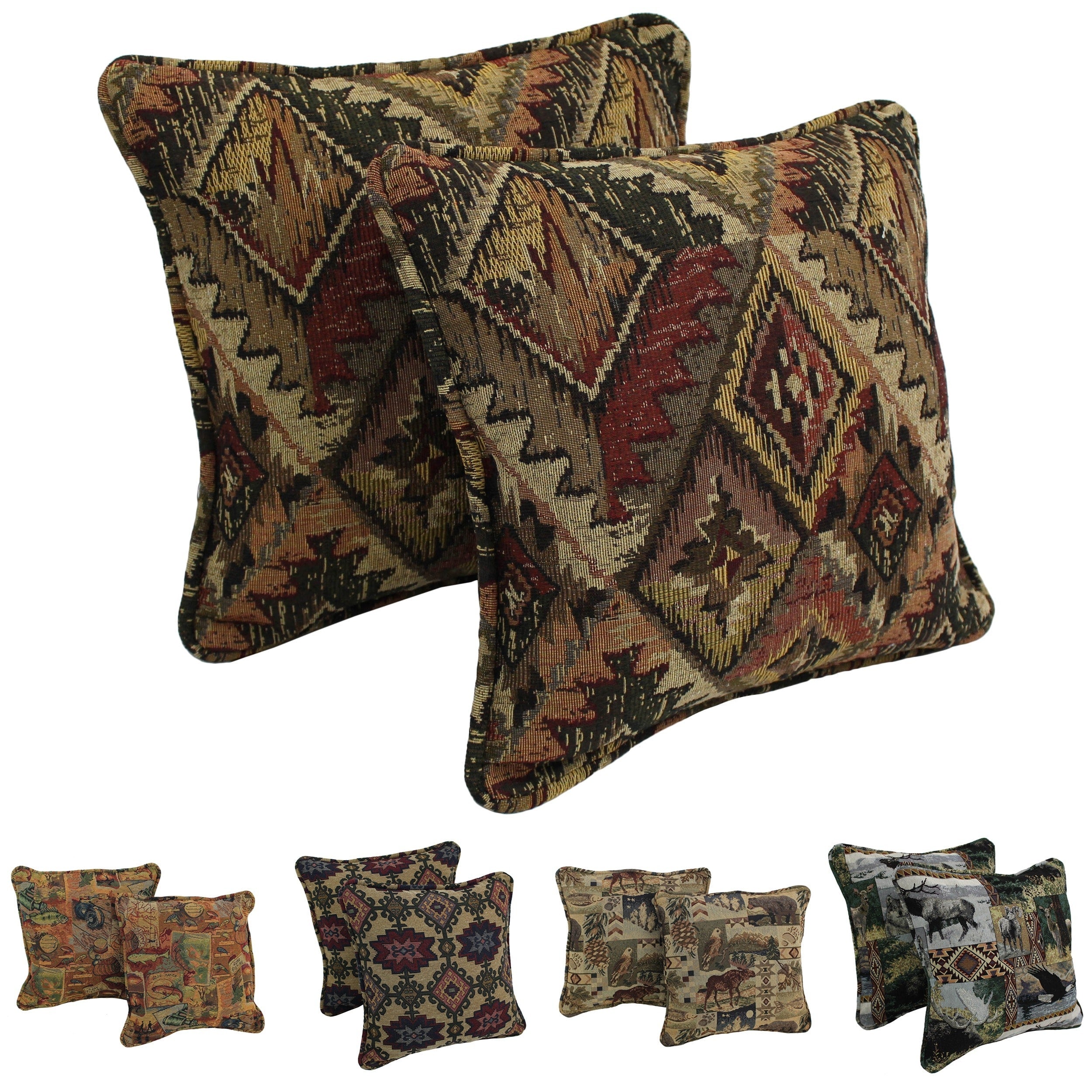 Copper Grove Ashley 18 Inch Tapestry Corded Pillow Set Of 2