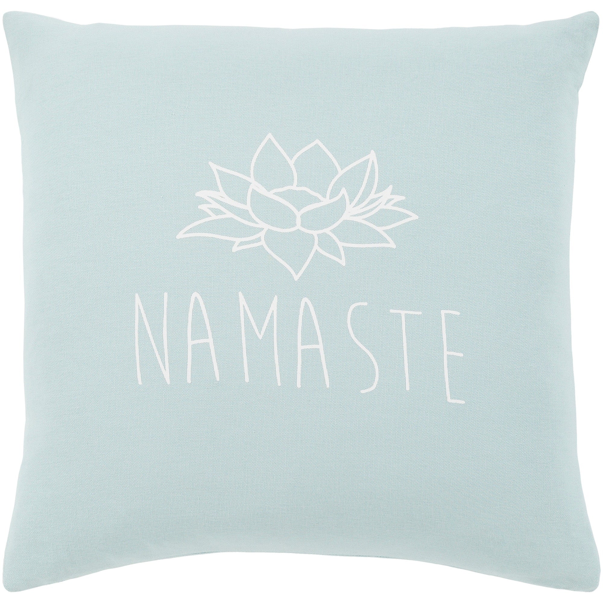 Blessed Blue Namaste Poly Fill Throw Pillow 18 X 18