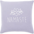 Blessed Lavender Namaste Poly Fill Throw Pillow 18 X 18