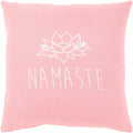 Blessed Pink Namaste Feather Down Throw Pillow 18 X 18