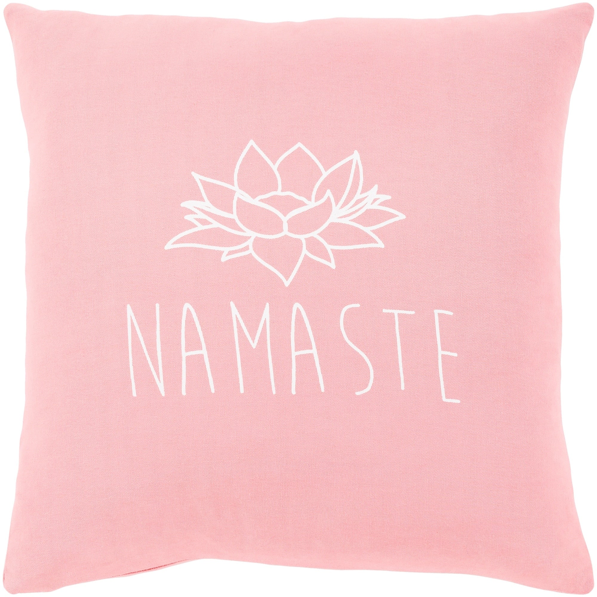 Blessed Pink Namaste Throw Pillow Cover 18 X 18