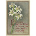 Blessed The Pure Heart Matthew By English School Framed Mounted Canvas Wall Art Print