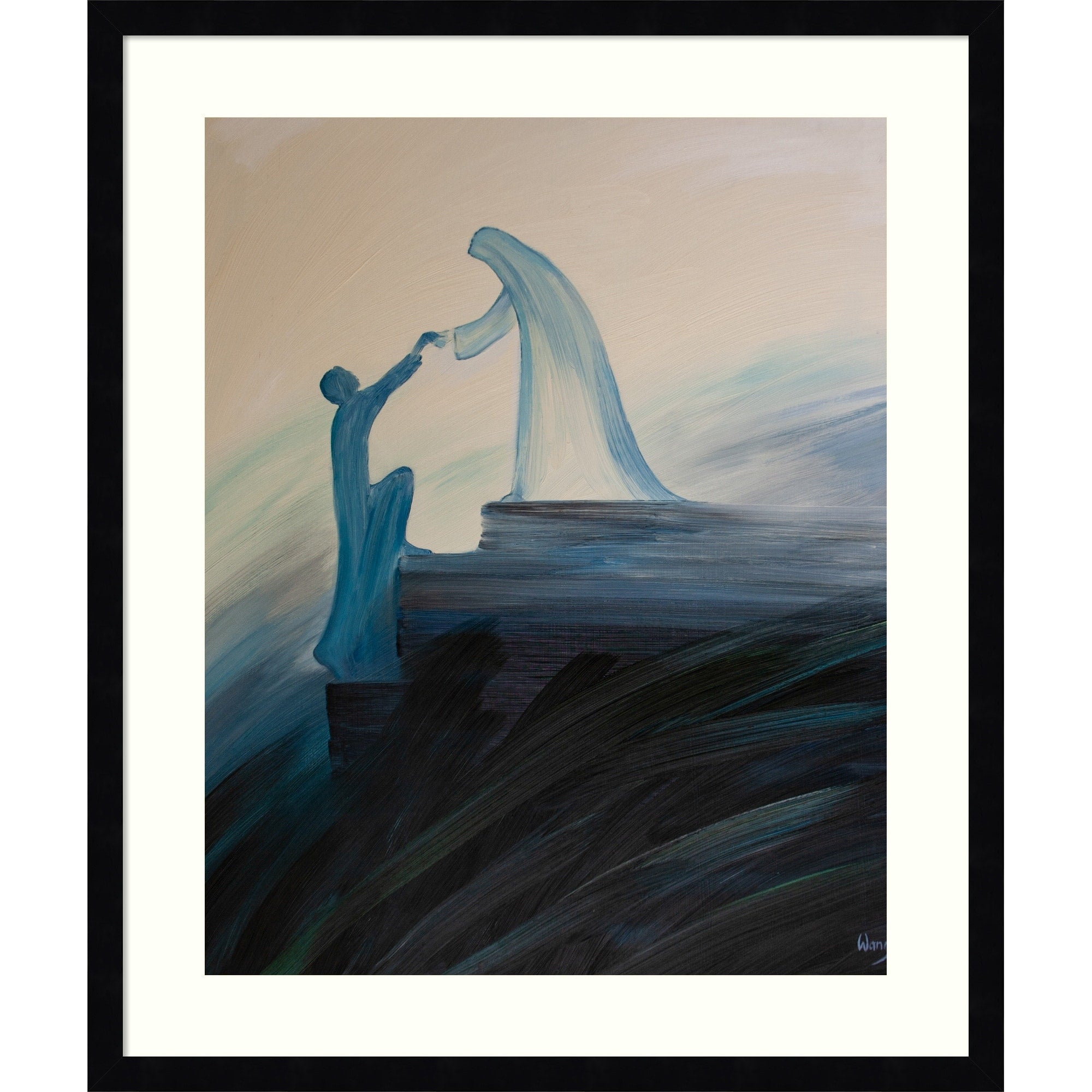 Blessed Virgin Mary Our Mother By Elizabeth Wang Wood Framed Wall Art Print