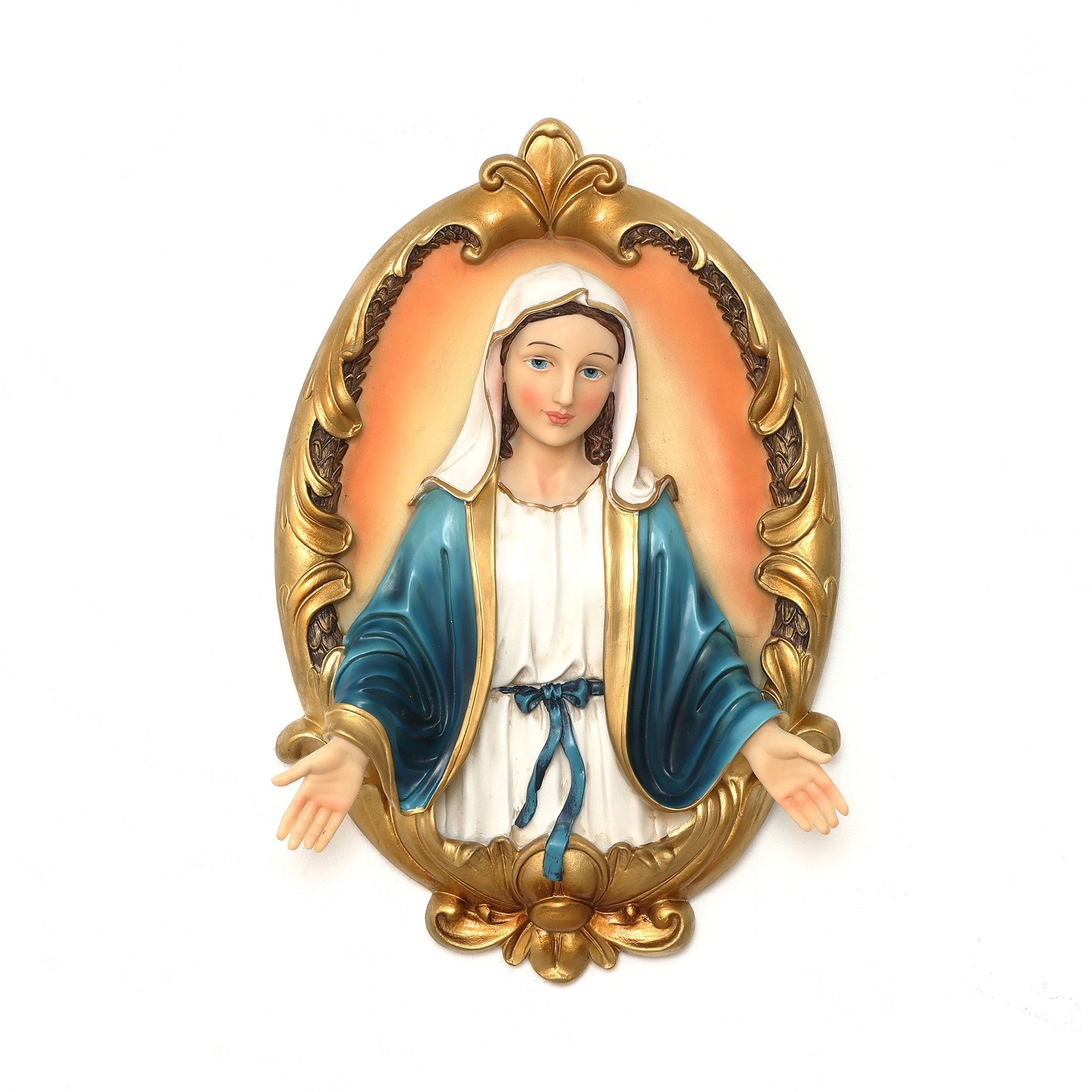 Blessed Virgin Mary Wall Plaque Religious Decor For Home Prayer Space