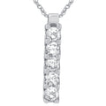 Pompeii3 14K White Gold 1 1 4 Ct Tdw Journey Diamond Pendant