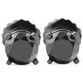 Bliss 14K Black Gold 1 Ct Tdw Black Diamond Round Cut Screw Back Studs Womens Earrings