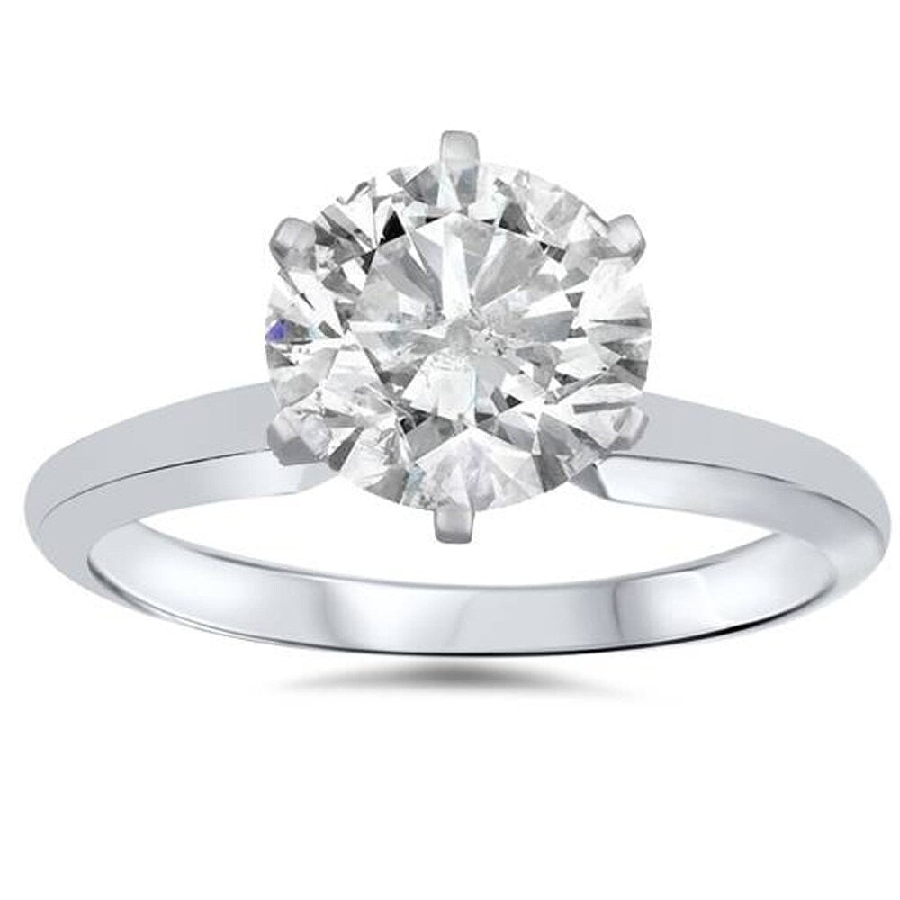 Bliss 14K White Gold 1 1 2 Ct Tdw Solitaire Diamond Engagement Ring Clarity Enhanced