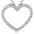 Pompeii3 14K White Gold 1 2 Ct Tdw Diamond Heart Pendant