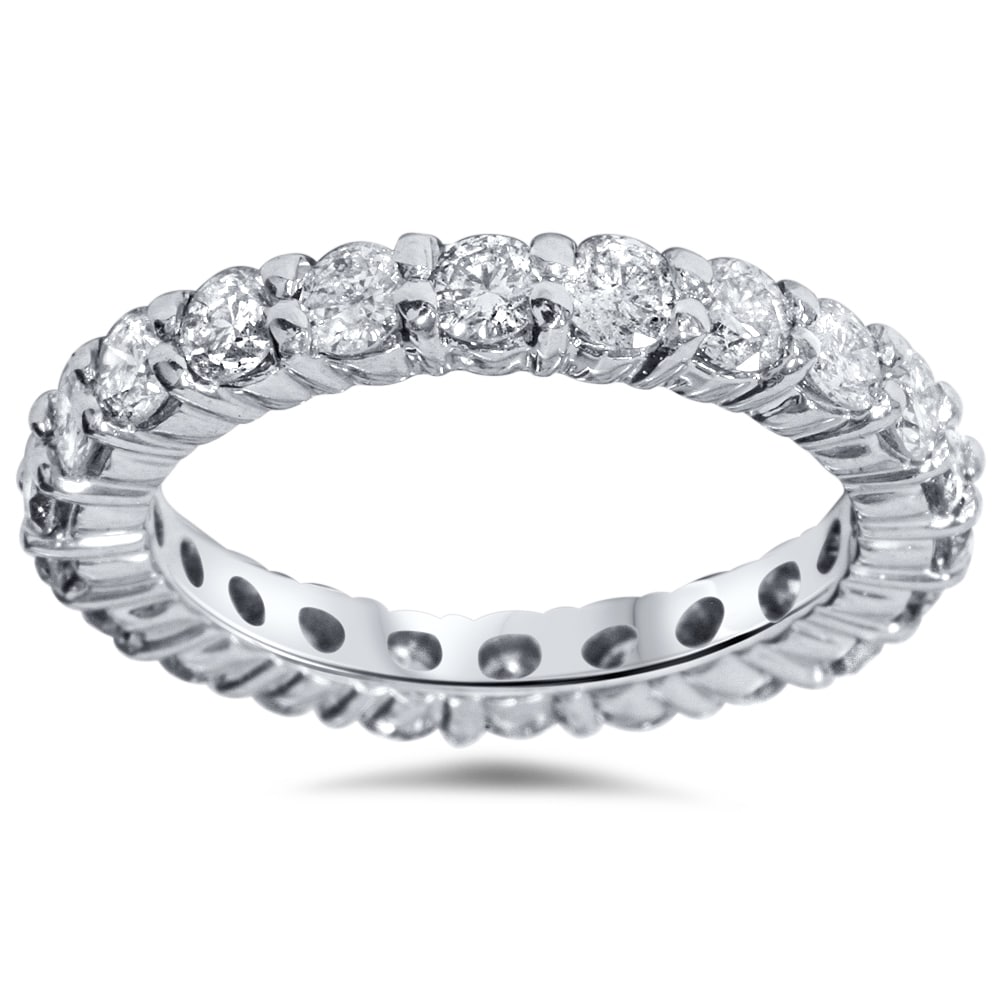 Bliss 14K White Gold 2Ct Tdw Diamond Eternity Wedding Ring