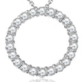 Bliss 14K White Gold 4.50 Ct Tw Diamond Circle Eternity Pendant Womens Necklace
