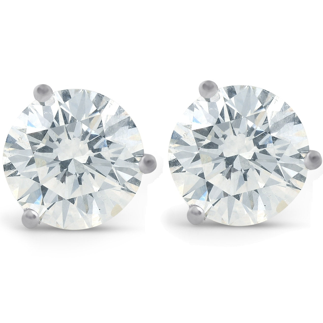 Bliss 14K White Gold 4Cttw Diamond Clarity Enhanced Studs G H Si2 I1