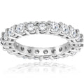 Bliss 2 3 8 Cttw 14K White Gold Round Shared Prong Diamond Eternity Ring White H I