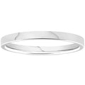 Pompeii3 950 Platinum Plain High Polished Ring 2Mm Flat Wedding Band White